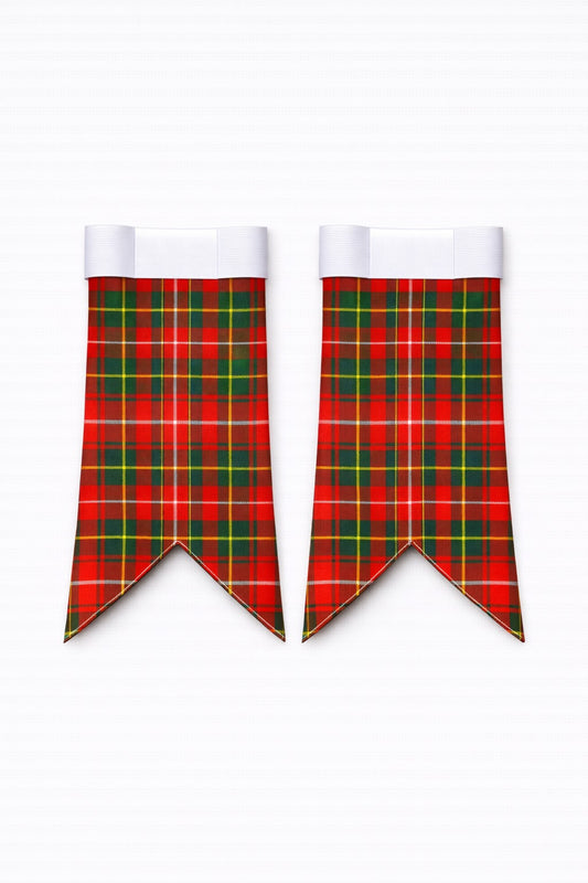 Burnett tartan kilt handmade in navy, green and red pattern
