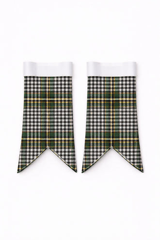 Handmade Burns tartan kilt in red, green, navy and black checks
