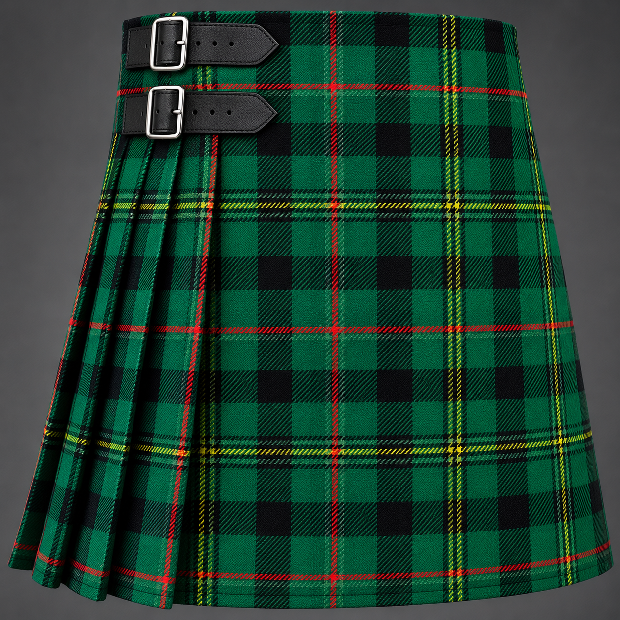 Cameron House Tartan Kilt featuring authentic Scottish clan tartan with traditional pleated Highland design