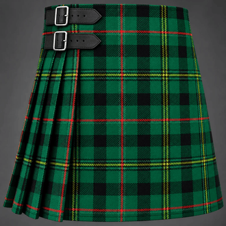 Cameron House Tartan Kilt featuring authentic Scottish clan tartan with traditional pleated Highland design