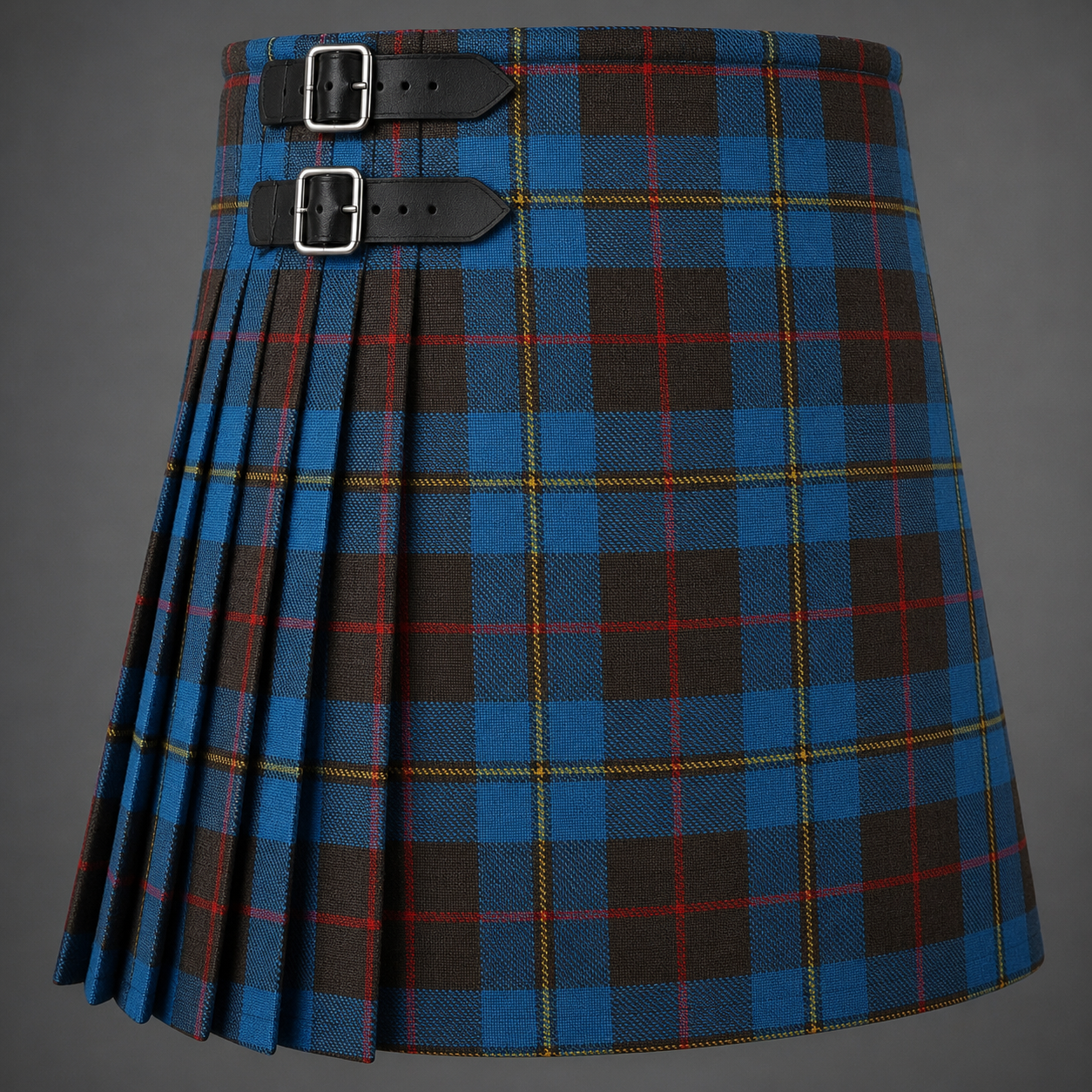 Cameron Hunting Tartan Kilt featuring authentic Scottish clan tartan with traditional pleated Highland design