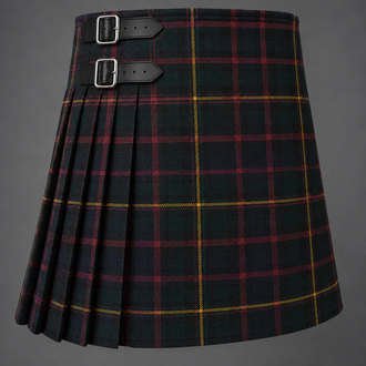 Cameron of Erracht Dress Tartan Kilt featuring authentic Scottish clan tartan with traditional pleated Highland design