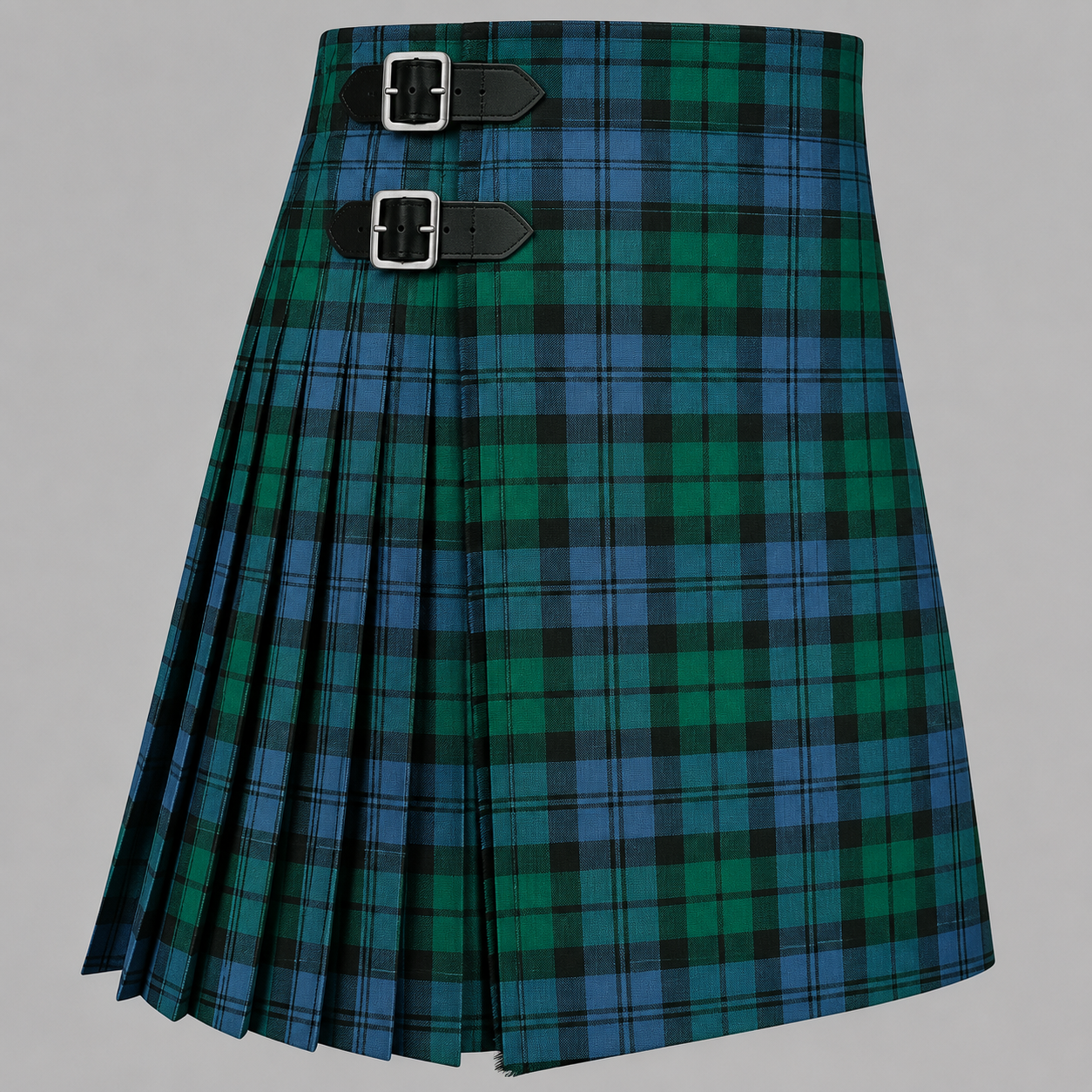 Campbell Ancient Tartan Kilt featuring authentic Scottish clan tartan with traditional pleated Highland design