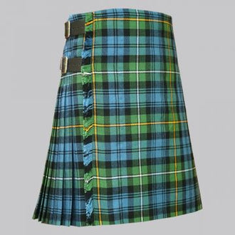 Campbell of Argyll Ancient Tartan Kilt featuring authentic Scottish clan tartan with traditional pleated Highland design