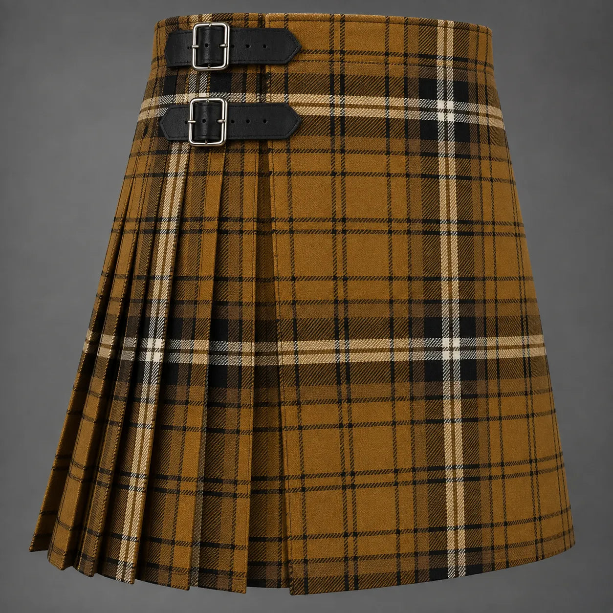 Campbell of Braemar Tartan Kilt made from authentic Scottish tartan with traditional pleated Highland craftsmanship