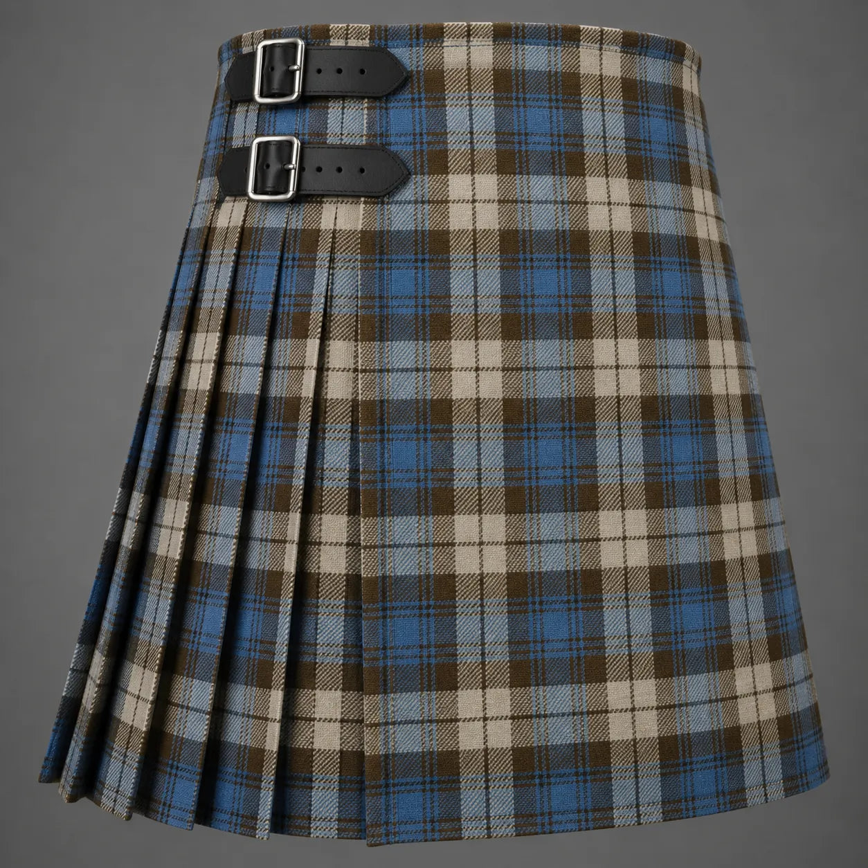 Campbell of Inveraray Tartan Kilt made from authentic Scottish tartan with traditional pleated Highland craftsmanship