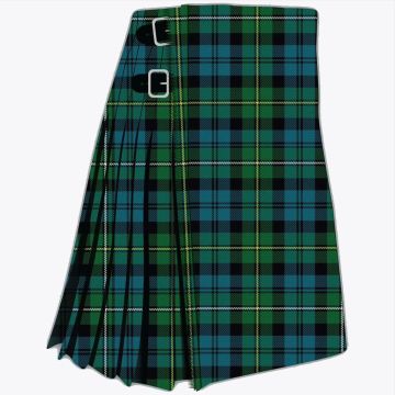 Campbell of Loudon New Ancient Tartan Kilt made from authentic Scottish tartan with traditional pleated Highland craftsmanship