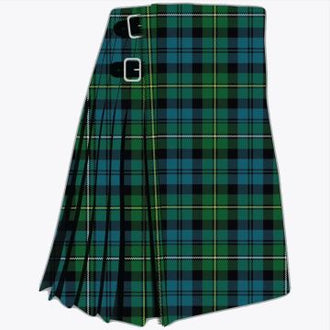 Campbell of Loudon New Ancient Tartan Kilt made from authentic Scottish tartan with traditional pleated Highland craftsmanship