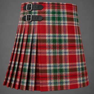 Campbell of Loudon New Tartan Kilt made from authentic Scottish tartan with traditional pleated Highland craftsmanship