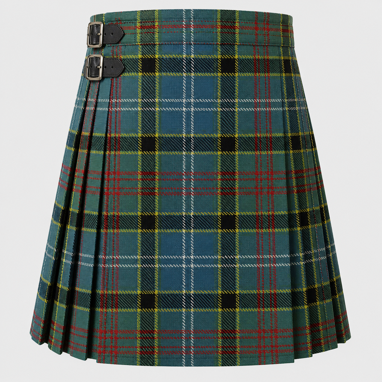 Cathcart Tartan Kilt featuring authentic Scottish clan tartan with traditional pleated Highland design