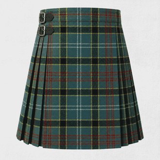 Cathcart Tartan Kilt featuring authentic Scottish clan tartan with traditional pleated Highland design