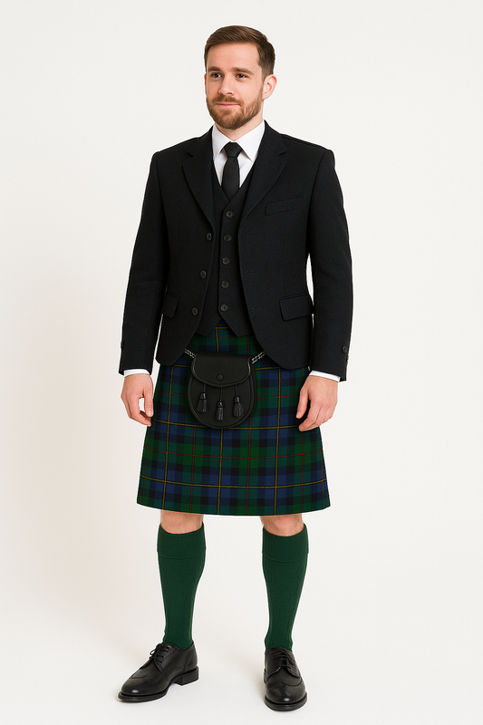 Premium quality MacCaskill Tartan Kilt with argyle outfit