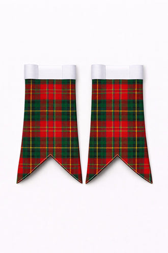 Handmade Christmas tartan kilt in red, green, and white festive pattern
