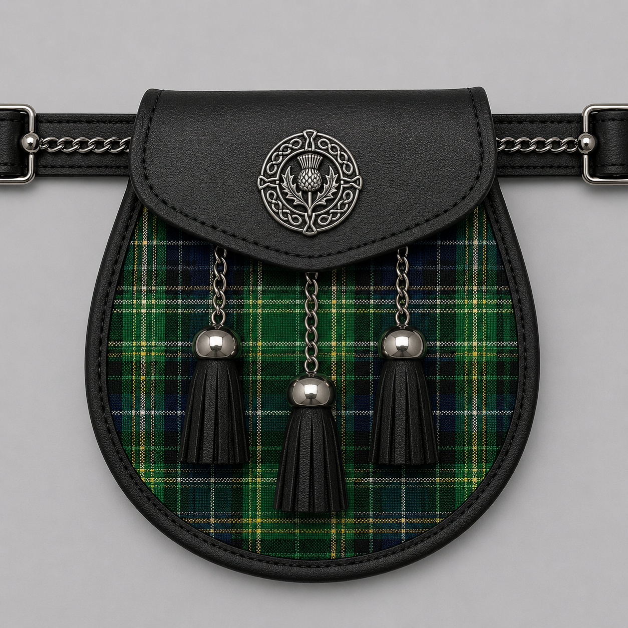 Clan MacKellar Modern tartan sporran for traditional Scottish Highland dress and kilt outfits