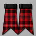 Clan Munro Tartan Flashes – Black & Red Kilt Hose