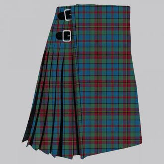 Clan Orkney tartan kilt for men, traditional pleated Scottish kilt
