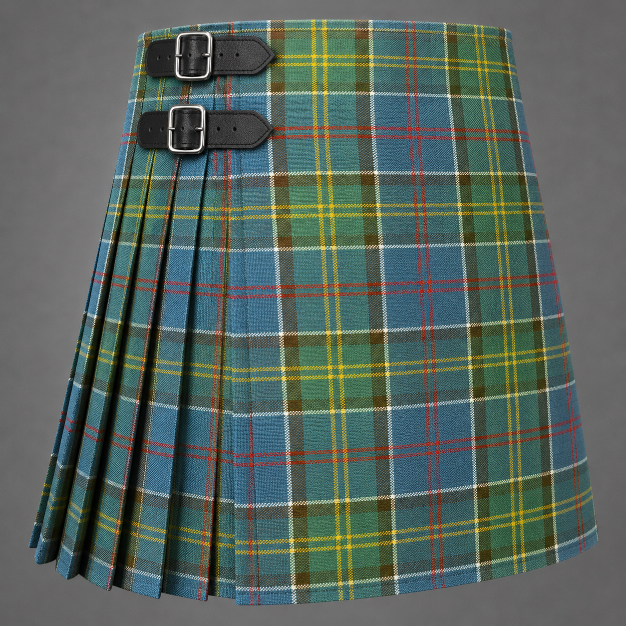 Colville Tartan Kilt featuring authentic Scottish clan tartan with traditional pleated Highland design