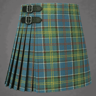 Colville Tartan Kilt featuring authentic Scottish clan tartan with traditional pleated Highland design