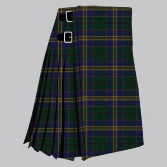 County Kilkenny tartan kilt for men, traditional Irish pleated kilt design
