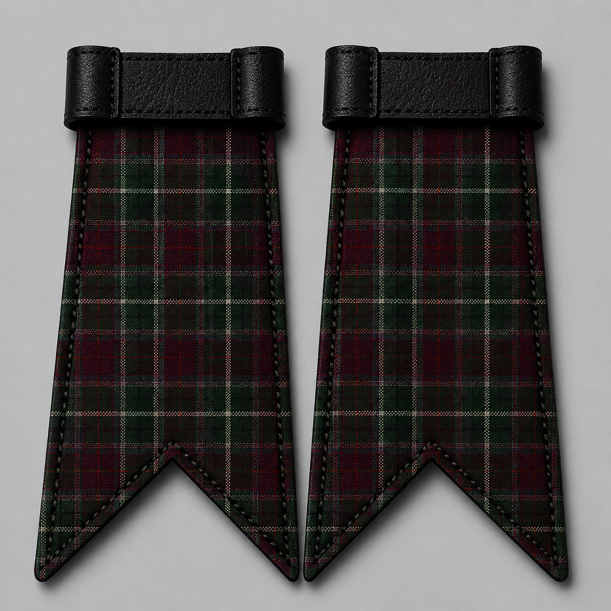 Crosbie Modern tartan flashes accessory for Scottish kilt hose and traditional Highland dress attire