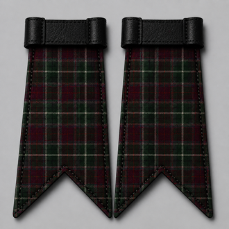 Crosbie Modern tartan flashes accessory for Scottish kilt hose and traditional Highland dress attire