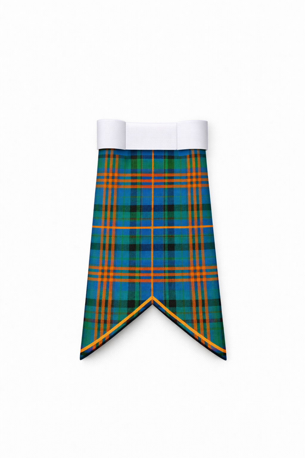 Cunningham Hunting Ancient tartan flashes worn with traditional Scottish kilt hose for Highland dress