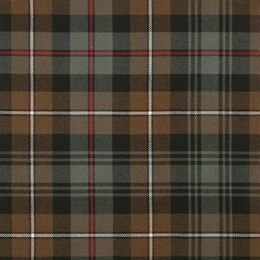 Front view of Custom Made Mackenzie Weathered Tartan Trouser showcasing the weathered Mackenzie tartan pattern