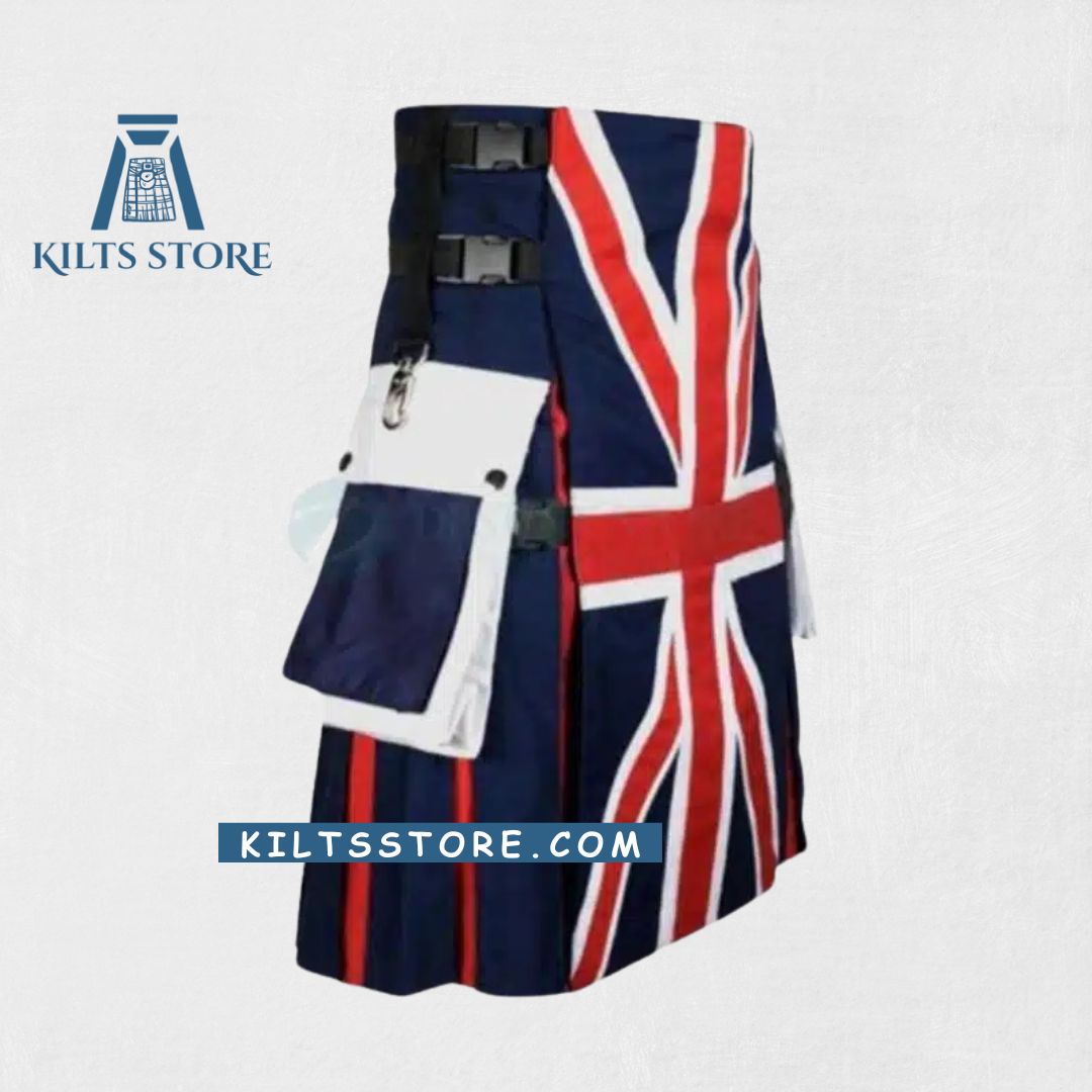 "Custom Made Traditional Scottish UK Flag Kilt with a perfect fit and iconic design"