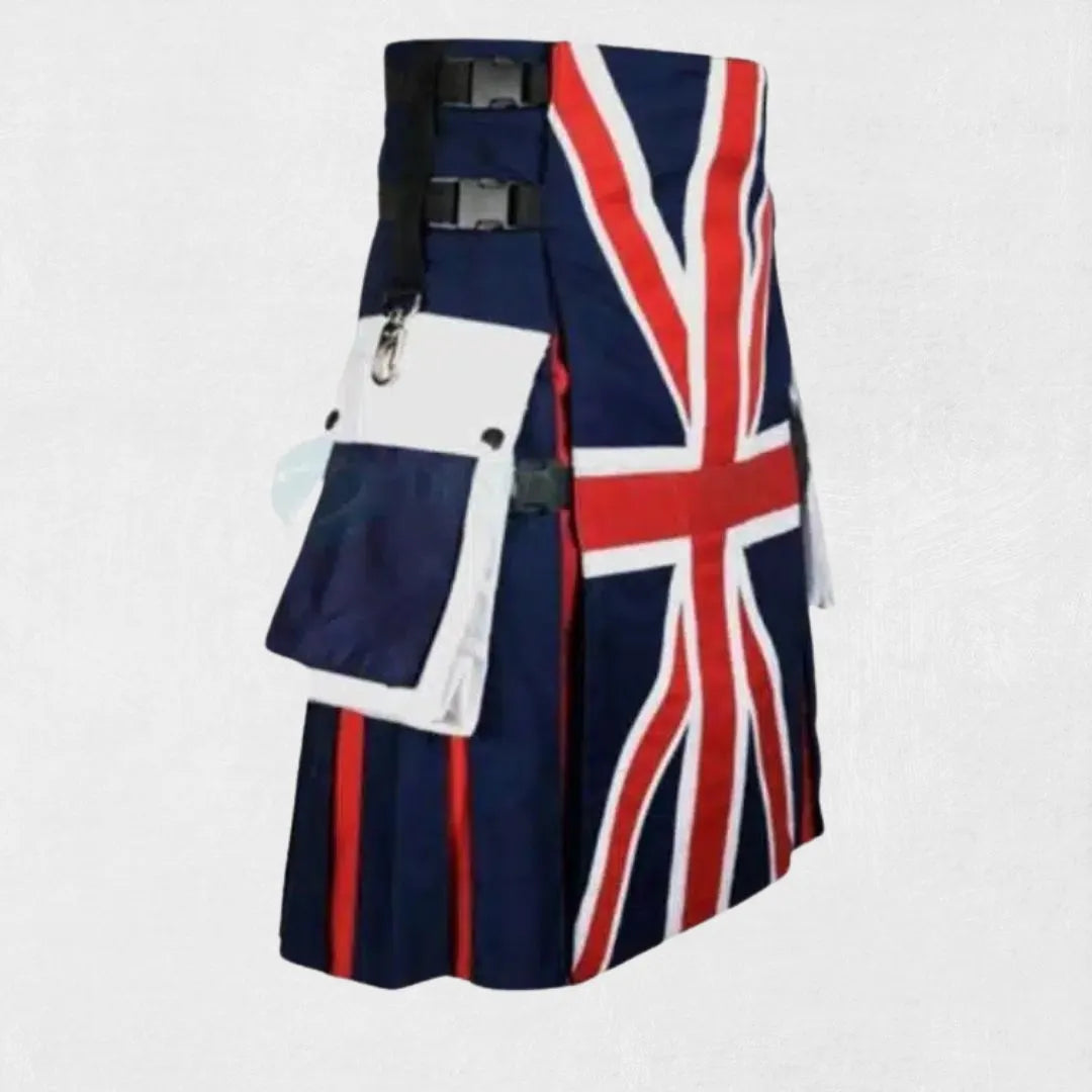"Custom Made Traditional Scottish UK Flag Kilt with a perfect fit and iconic design"