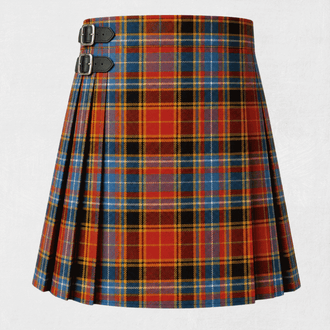 Dalrymple Tartan Kilt featuring authentic Scottish clan tartan with traditional pleated Highland design
