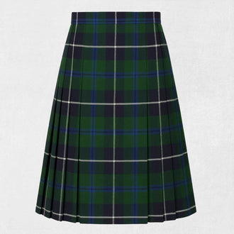Green plaid skirt on a white background