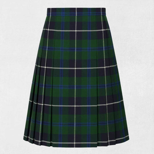 Green plaid skirt on a white background