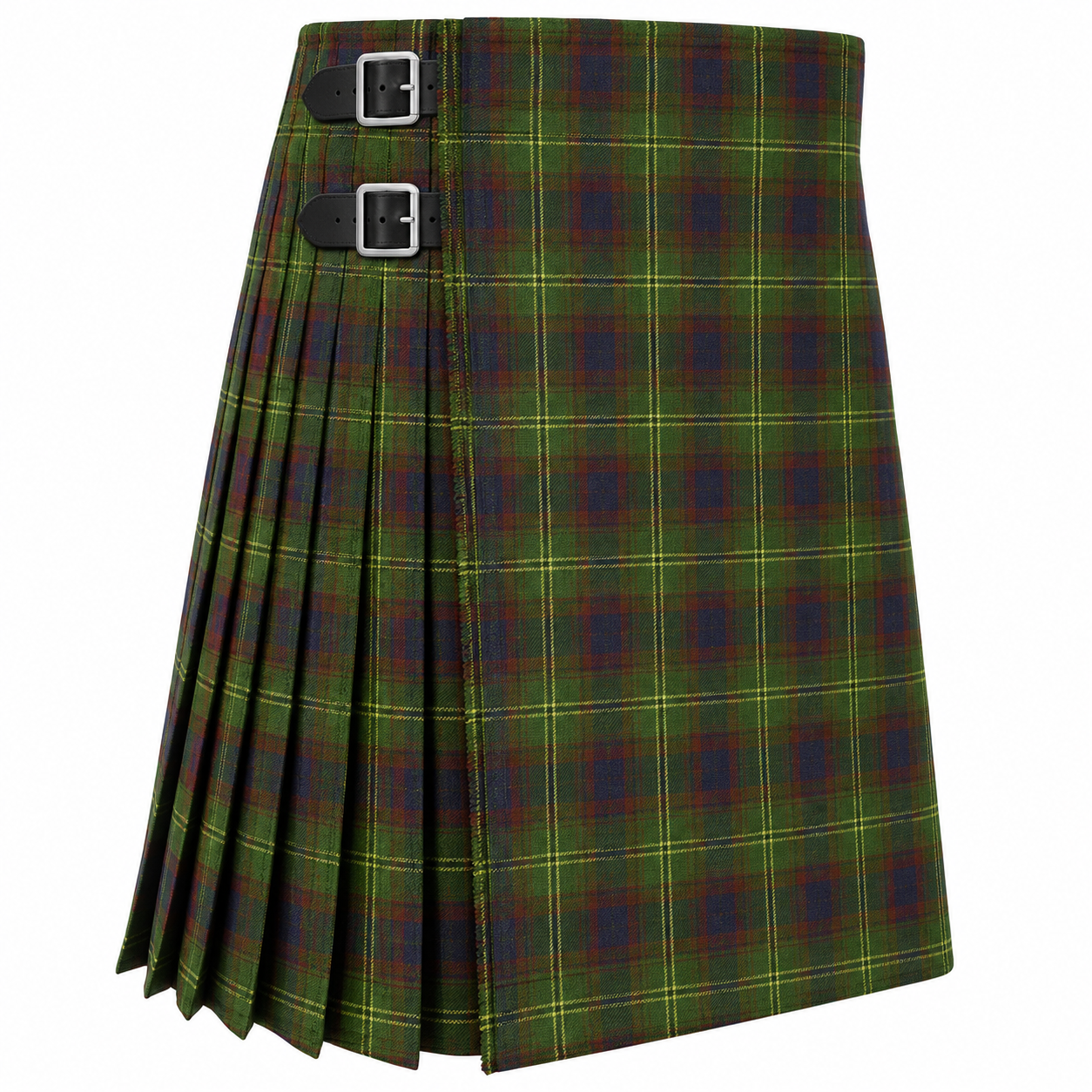 Durie Tartan Kilt featuring authentic Scottish clan tartan with traditional pleated Highland design