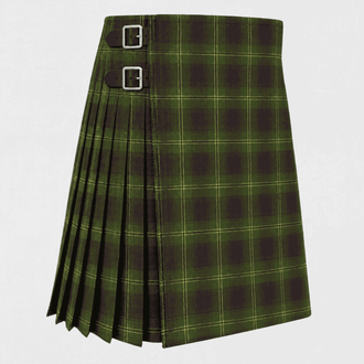 Durie Tartan Kilt featuring authentic Scottish clan tartan with traditional pleated Highland design