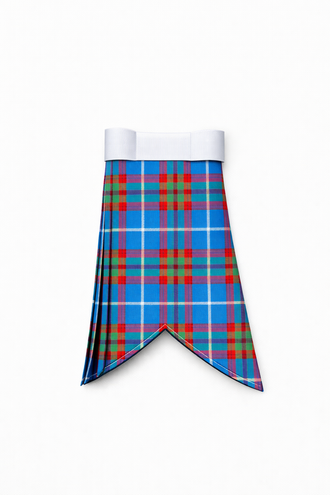 Edinburgh tartan flashes worn with traditional Scottish kilt hose for Highland dress