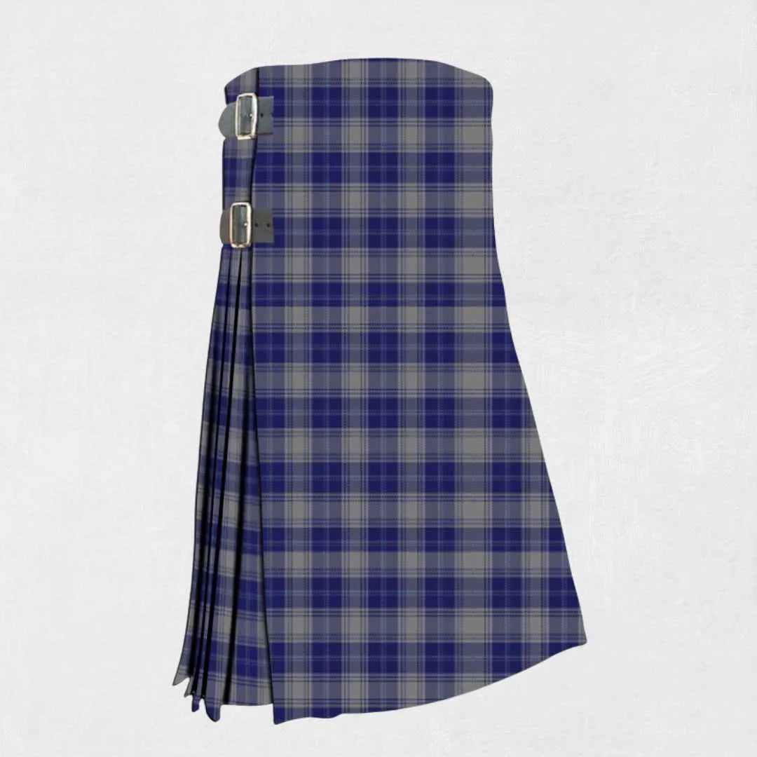 Hand made Edwards tartan kilt with green, blue, and red check pattern