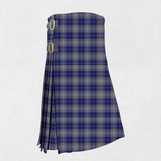 Hand made Edwards tartan kilt with green, blue, and red check pattern
