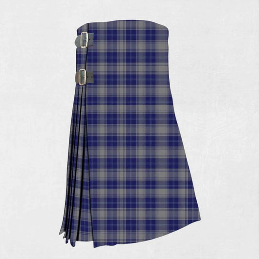 Hand made Edwards tartan kilt with green, blue, and red check pattern