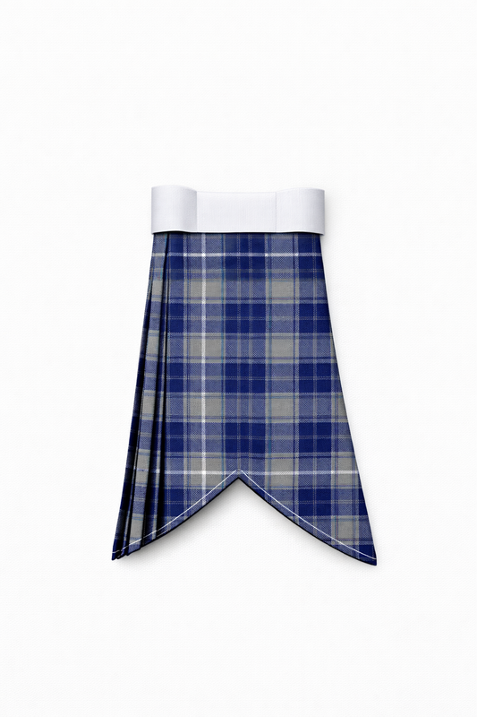 Edwards tartan flashes worn with traditional Scottish kilt hose for Highland dress
