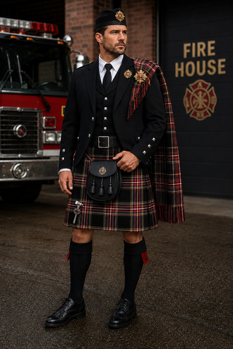 Firefighters tartan kilt