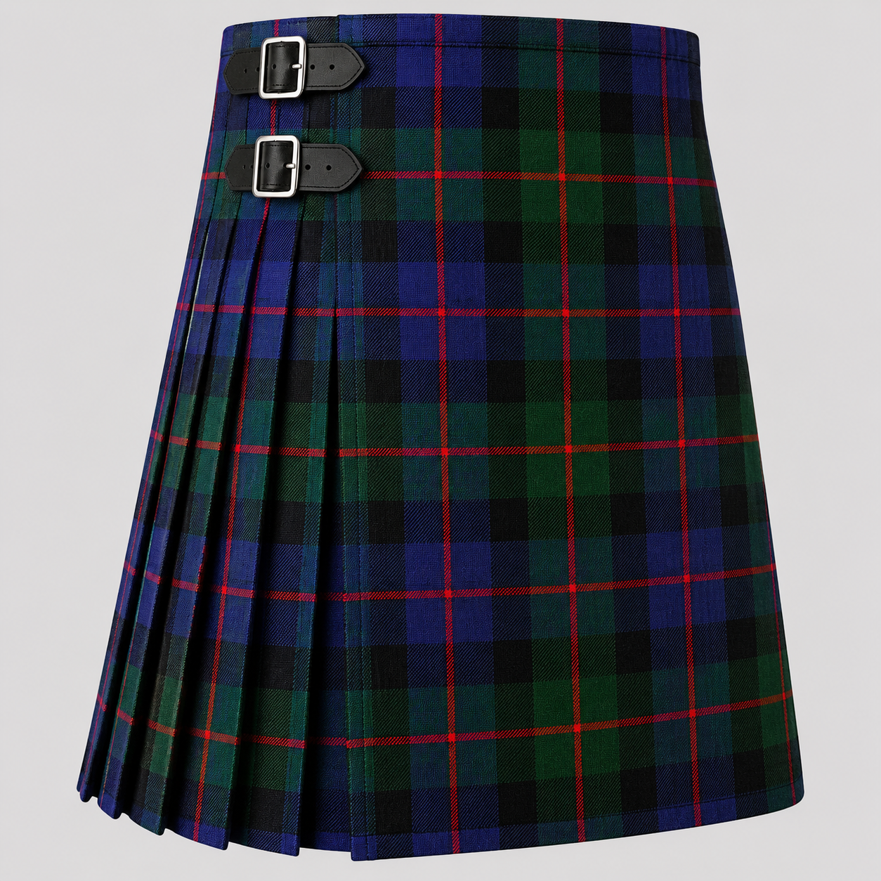 Fleming Tartan Kilt featuring authentic Scottish clan tartan with classic pleated Highland design