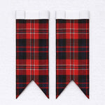 Fraser Red Modern Tartan Flashes for Highland Dress