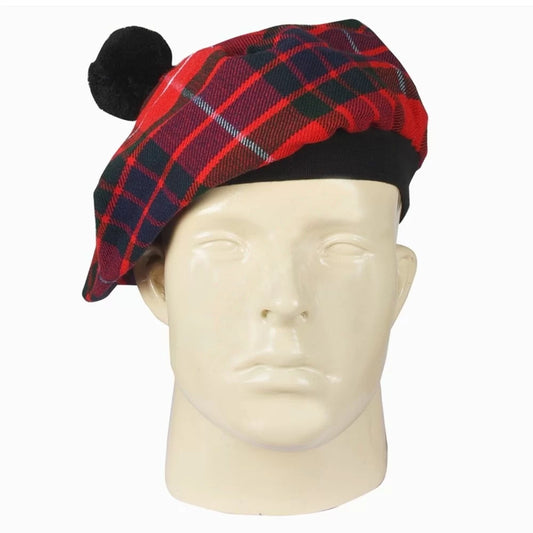 Fraser Red Modern Tartan Tammy Hat – Scottish Tam O’ Shanter