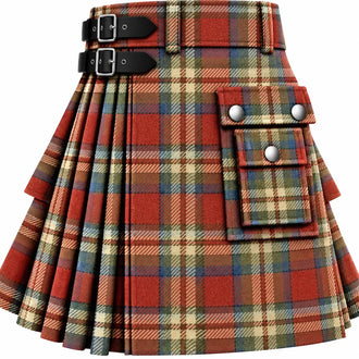 Fraser Weathered Tartan Kilt in traditional Scottish Highland style