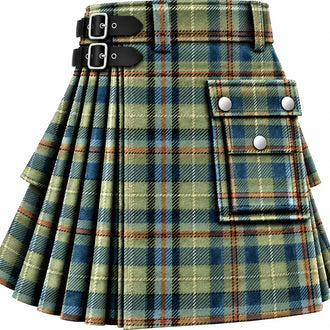 Fraser of Altyre Reconst Ancient Tartan Kilt in traditional Scottish Highland style

