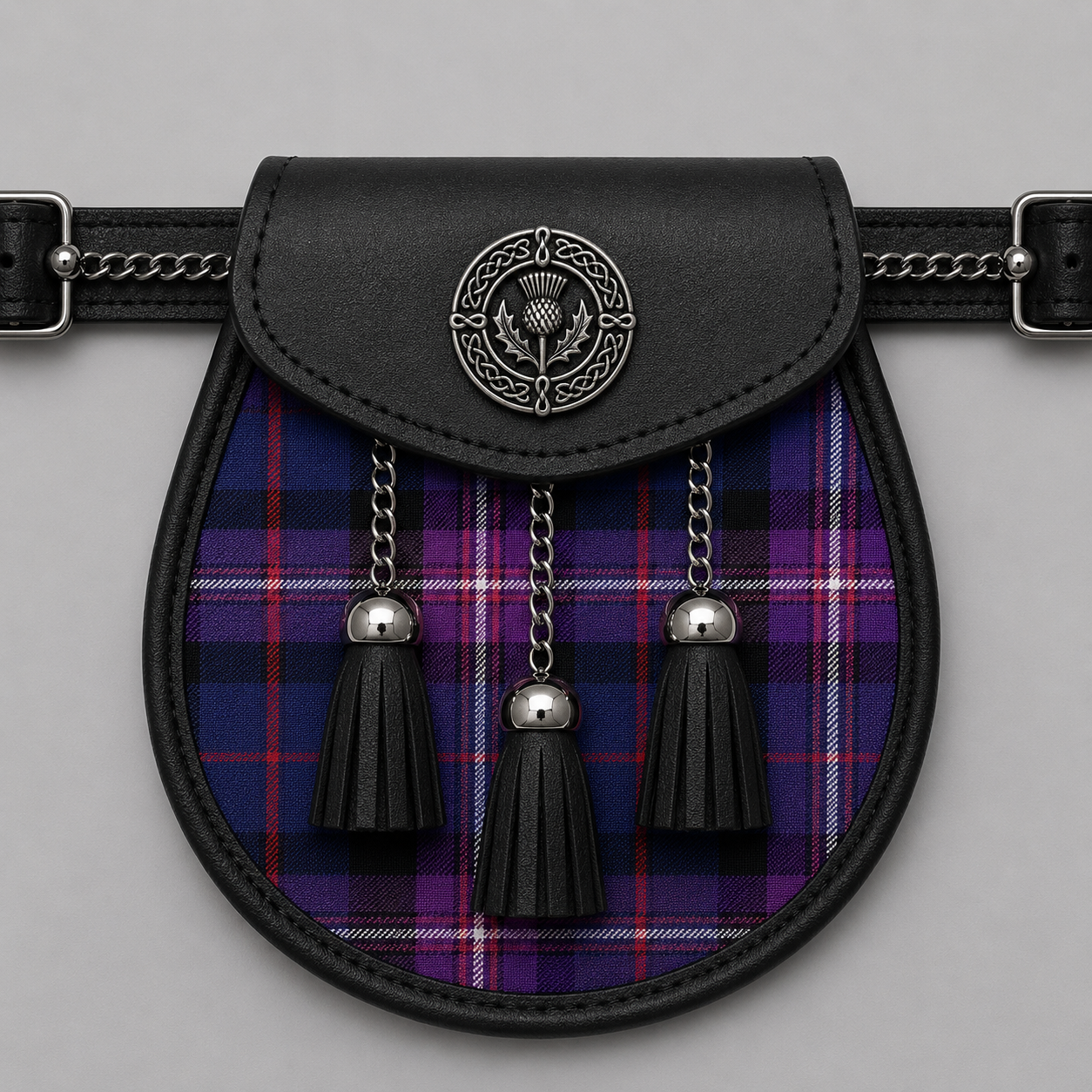 Freemasons Universal tartan sporran for Scottish Highland wear with traditional design and premium craftsmanship