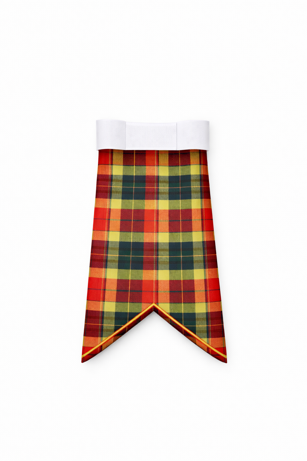 Gibbs Gibson Modern tartan flashes worn with traditional Scottish kilt hose for Highland dress