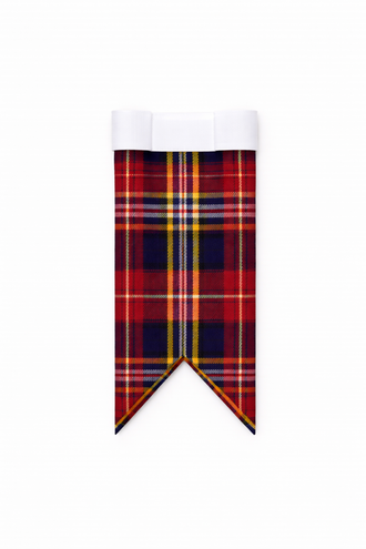 Gibbs Gibson tartan flashes worn with traditional Scottish kilt hose for Highland dress
