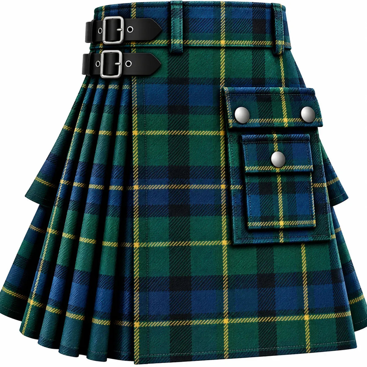 Gordon Old Ancient Tartan Kilt in traditional Scottish Highland style