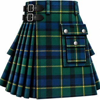 Gordon Old Ancient Tartan Kilt in traditional Scottish Highland style